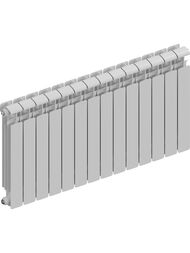 Радиатор алюминиевый RIFAR Alum Eco 500 (565х1134х90) 14 секций, 2310 Вт, бок.подкл. белый