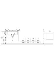 Тумба под раковину Duravit XSquare 1010х560х478 подвесная, 2 ящика, белый глянец XS417302222