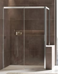 Душевая дверь Duka Acqua 5000 1200х2250 фикс. часть слева, стекло прозрачное с печатью/профиль хром Q0-ST2N LSH1 1200 (MS1200N)x2250 CSH AQ10PCA