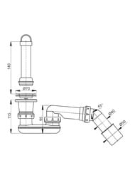 ����� ��� �������� ������� Alcaplast A462 D50 � �������, �������, ���. 40/50