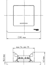 Выключатель Systeme Electric BLANCA скрыт.уст. 1-клавишный cх.1 с подсв., 6A 250B, белый BLNVS006111