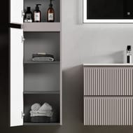 Шкаф-пенал SANCOS Snob R (350x350x1650) подвесной, две дверцы, Doha Soft  PSNR35SM