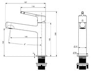 Смеситель для раковины Vincea Феерие (Feerie) VBF-5FE1GM, вороненая сталь