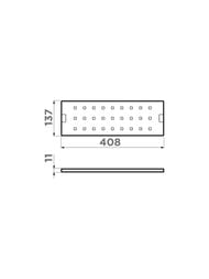 Подставка-сушка для посуды Omoikiri FP-01 PRO BL MATT (408х137) алюминий, цв.черный матовый 4999046