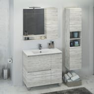Шкаф-колонна COMFORTY Верона-35 (350х1600х320) подвесной, дуб белый00004137140