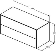 Тумба под раковину Ideal Standard CONCA 1200x505x550 2 ящика внешних, закат, со столешницей T4324Y3 — изображение 5
