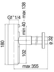 Сифон NOBILI для умывальника, без выпуска, G1 1/4" х 32, черный матовый AV00107/10BM