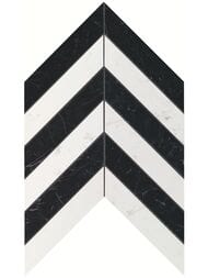 Мозаика Atlas Concorde Marvel Chevron Cold Wall (250х305) белая+черная, 9SCL (кв.м.)