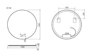 Зеркало для ванной комнаты SANCOS Sfera 2.0 D1000 led подсветка 2700K/4000K/5000K SF2.1000
