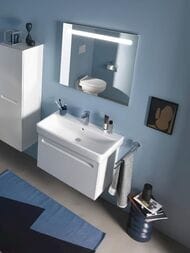Умывальник подвесной Duravit No.1 800х460х175мм, перелив, отверстие под смеситель, белый 23758000002