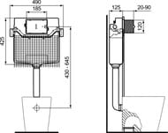 ����� ������������ Ideal Standard PROSYS BUILT IN CISTERN 120 M ��� ��������� �������� R015667
