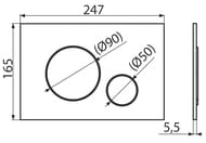 ������ ���������� ALCAPLAST M672 ��� ������� ������ �����������, x��� �������