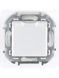 Розетка LEGRAND INSPIRIA с заземлением со шторками с крышкой 16 А  IP44 белый 673740