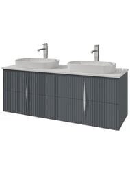 Тумба под раковину Caprigo Novara 1500 (1500х650х550) подвесная, графит, 4 ящика 35920-SF-019