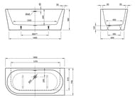 Ванна угловая Knief Wall XS (1650x750x580) акриловая, левая, белая 0100-255-L