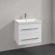 Тумба под раковину Villeroy & Boch Avento (580х452х514) 2 ящика, белое стекло A88900B4