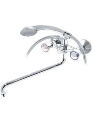 Смеситель для ванны VARION Armaturen БЕТА 7018171 резиновые кран-буксы, круглый излив 400мм