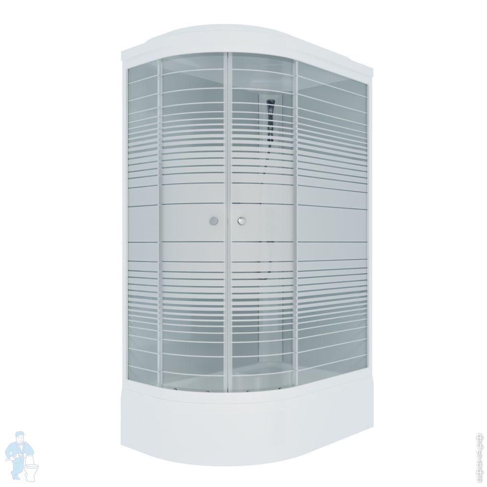 Душевая кабина Triton Коралл В (120х80) правая, узор полосы, средний ...