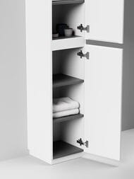 Шкаф-пенал SANCOS Folk Floor PFL35FW 350х350х1880 напольный, 2 дверцы, цвет: Bianco