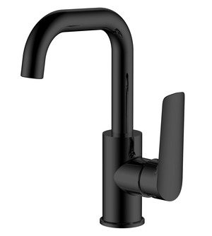 Смеситель для раковины ESKO Lagos Black LG26MB однозахватный, высокий излив, цвет: черный