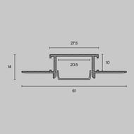����������� ������� �������. Maytoni Led Strip �������� ������� 61�14, �������, 2 �, ALM011S-2M