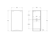 Шкаф подвесной BelBagno (400х300х750) левый, 1 дверца, Bianco Lucido FLY-MARINO-750-1A-SC-BL-P-L