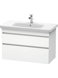 Тумба под раковину Duravit DuraStyle (930х610х448) подвесная, 2 ящика, цвет белый матов. DS648201818 — миниатюра 1