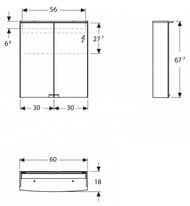 ���������� ���� Geberit Option Basic (600�675�140) � ����������, ����� ������� 500.273.00.1