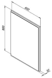 ������� Aquanet Nova Lite 60 (600�800x32) � LED ����������, ����� 242620