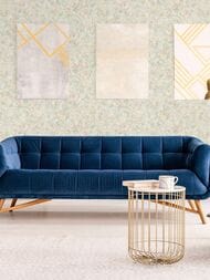 Обои виниловые на флизелине Grandeco Anastasia A55002 (1,06х10,05) цветы, зеленые (рул.)