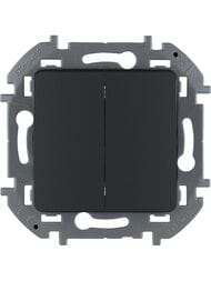 Выключатель LEGRAND INSPIRIA  2-клавишный 10 AX 250 В антрацит 673623