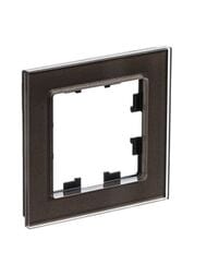 Рамка Systeme Electric ATLASDESIGN NATURE 1 пост, СТЕКЛО МОККО ATN320601