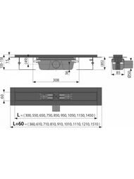 ������� ����� Alcaplast APZ101BLACK-750 c ������� L=750�� H=55�� ������ �������,��� ������.�������