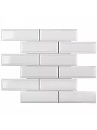 Мозаика Starmosaic Homework Brick White Matt 45х147 (299х299) белая (шт.) — миниатюра 1