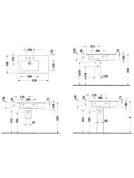 ���������� ������������� DURAVIT ME by Starck (830�490�180) �����, 1 ���.��� ����.,������� 234583000