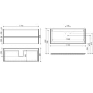 ����� ��� �������� SANCOS Cento (1190x450x500) ���������, 2 �����, ����� CN120-1W