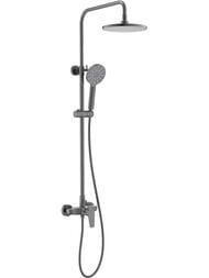 Душевая система Aquatek Бетта AQ2160BGM для душа, однозахватный, верхний и ручной душ, сталь оруж