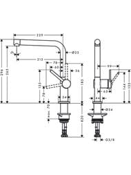 ��������� Hansgrohe Talis M54 ��� ����� 270 1jet ���� 72840000