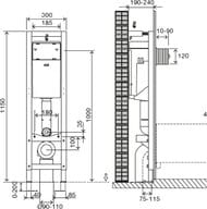 ����������� ��� ���������� ������� Jacob Delafon E33130RU-NF (1150�300�215) ���� 3/6�