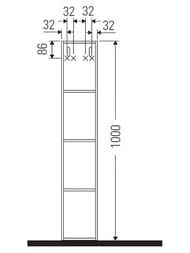 ����� Duravit L-Cube 180�1000�180 4 ���������, ����., ����� ������� LC120501818