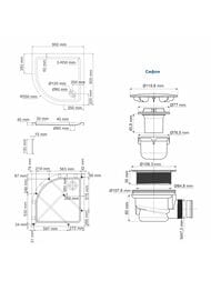 ������� ������ WasserKRAFT Isen 900�900�175 ��������� � ������� � �������, ����� Isen 26T01