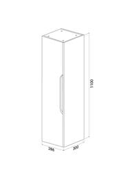 Пенал подвесной IDDIS Ray (286х300х1100) ЛДСП, белый RAY30W0i97