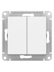 Переключатель Systeme Electric ATLASDESIGN 2-клавишный, схема 6/2 10АХ, механизм, лотос ATN001365