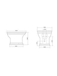 Биде Caprigo Armonia 375х645х390 напольное, белое 5814