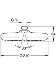 ������� ��� Grohe Tempesta 26408000 ����, 210 ��, 1 ����� �����, ����
