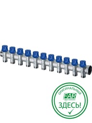 Коллектор терморегулирующий FAR 1"ВН на 11 отводов М24х19, FK 3913 C111 — миниатюра 1
