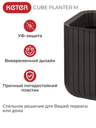 ����� KETER CUBE PLANTER M 50.5 � (40x40x40), ����������