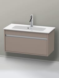 Тумба под умывальник Duravit Ketho 800х410х385 подвесная, 1 ящик, базальт мат. KT642304343 — изображение 2