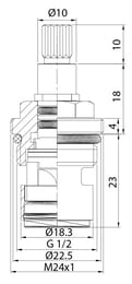 ����-����� IDDIS 998CR511SM ������������, 180�, 20 ������, G 1/2", M24, h=51 �� (�����)