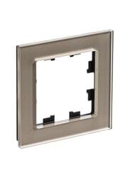 Рамка Systeme Electric ATLASDESIGN NATURE 1 пост, СТЕКЛО ШАМПАНЬ ATN320501